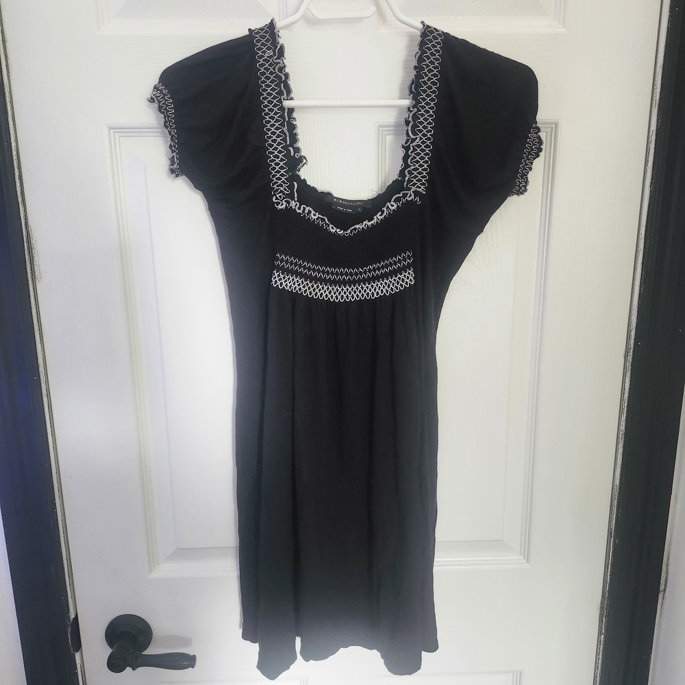 BCBGMaxAzria Black Top with White Detailing